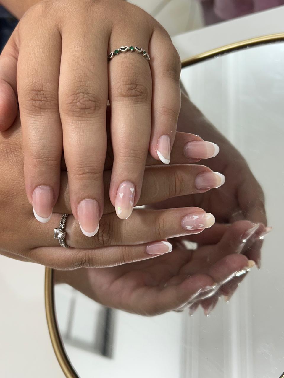 Francesinha delicada com detalhes em coração